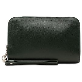 Louis Vuitton Pochette Baikal aus grünem Taiga-Leder