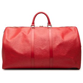 Louis Vuitton Red Epi Keepall 55