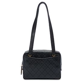 Chanel Black Quilted Lambskin Shoulder Bag