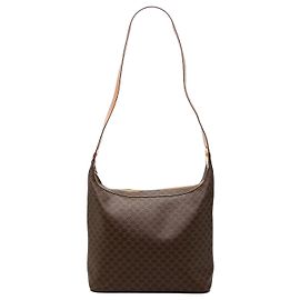 Céline Bolso de hombro Celine Brown Macadam Coated Canvas