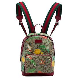 Mochila Gucci Beige Small GG Supreme Web Tian