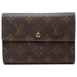 Cartera Louis Vuitton Brown Monogram Porte Tresor Etui Papiers