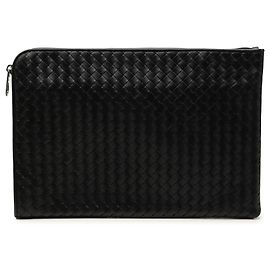 Bottega Veneta Medium Nappa Intrecciato Document Case Schwarz