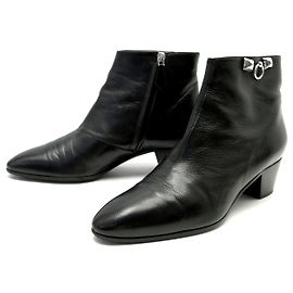 Hermès HERMES SCHUHE SIXTINE STIEFELETTEN H182180Z 40 MEDOR SCHWARZLEDER ANKLE BOOTS