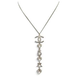 COLLAR CHANEL COLGANTE LOGO CC CORAZÓN ESTRELLA 2019 EN METAL DORADO