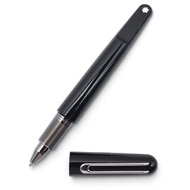 NEUER MONTBLANC KUGELSCHREIBER (M) 117149 SCHWARZES HARZ BOX BALLPOINT PEN NEW