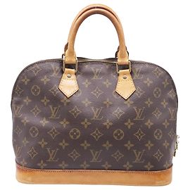Louis Vuitton Monogram Canvas Alma PM Handbag in Brown Leather