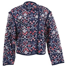 Casaco acolchoado floral Isabel Marant Etoile em algodão azul