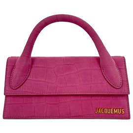 Sac à main Jacquemus Le Chiquito Long en cuir rose