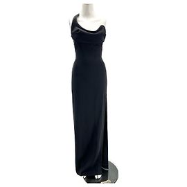 Coperni Vestido preto assimétrico
