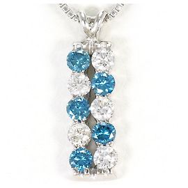 Autre Marque Collar de platino PT900 con diamante azul