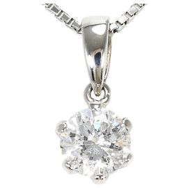 Autre Marque Platin-Halskette mit Diamant