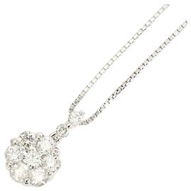 Autre Marque Collar de oro blanco 18K y diamantes