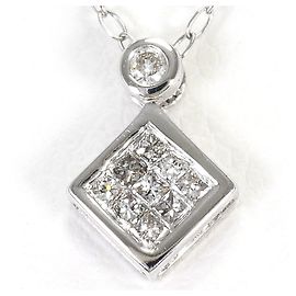 Autre Marque Collar de oro blanco 18K y diamantes