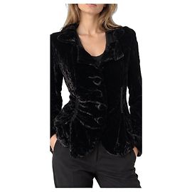 Autre Marque Chaqueta Molly Bracken de terciopelo negro