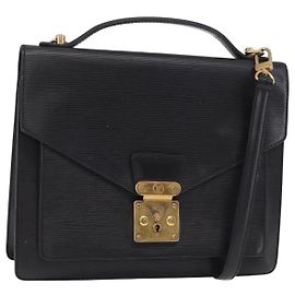 LOUIS VUITTON Epi Monceau 28 Hand Bag Black M52122 LV Auth bs37487
