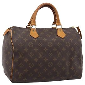 LOUIS VUITTON Monogram Speedy 30 Hand Bag M41526 LV Auth 205287