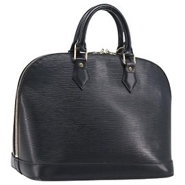 LOUIS VUITTON Epi Alma Hand Bag Noir black M52142 LV Auth LN004A