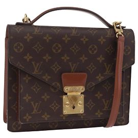 LOUIS VUITTON Monogram Monceau28 Hand Bag M51185 LV Auth 207428