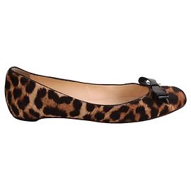 Christian Louboutin Brown Leather Ballet Flats
