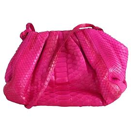 Autre Marque Mini bolso Sista rosa en piel exótica