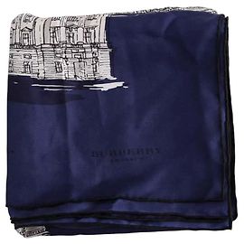 Burberry Blue Silk Scarf