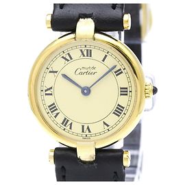 Cartier Must Vendome Vermeil Gold Plated Quartz Ladies Watch
