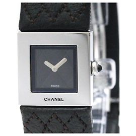 Relógio Feminino Chanel Matelasse Steel Leather Quartz H0116