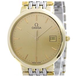 Montre Omega De Ville en acier plaqué or Quartz