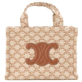 Céline CELINE - Bolso tote Thais Celine en lona beige y cuero marrón