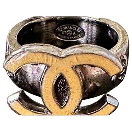 Anillo Chanel Logo CC Esmalte