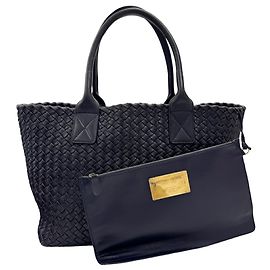 Borsa Tote Bottega Veneta Limited Edition Navy Intrecciato