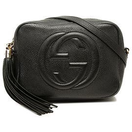 Gucci Soho Disco Crossbody em couro de bezerro preto