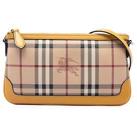 Burberry Beige Haymarket Check Coated Canvas Peyton Crossbody