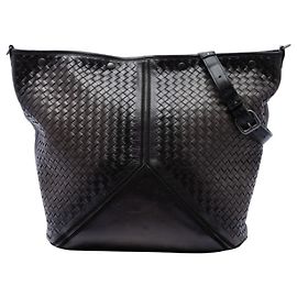 Borsa da viaggio Bottega Veneta in Nappa Intrecciato marrone