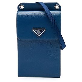 Custodia per smartphone Prada in Saffiano blu