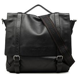 Salvatore Ferragamo Bolsa Tiracolo Ferragamo em pele de vitelo preta com detalhe Gancini