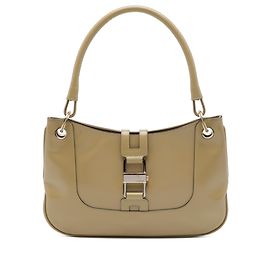 Borsa a tracolla Jackie Gucci in pelle di vitello liscia marrone