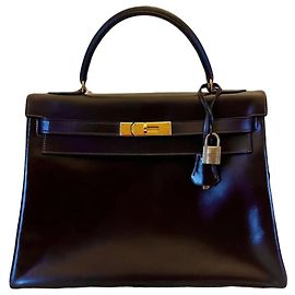 Hermès Hermes Kelly 32 Brown Box (Chocolat) Calf Gold Hardware (GHW)