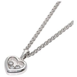 Collar Chopard Happy Diamonds en oro blanco de 18K