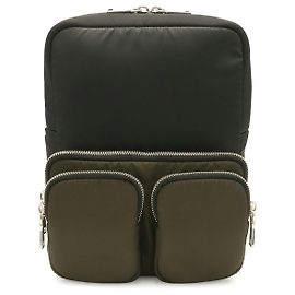 Prada Tessuto Rucksack mit Tasche und Gummilogo