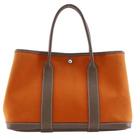 Hermès Hermes Garden Party Toile and Leather 30