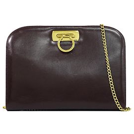 Salvatore Ferragamo Vintage Gancini Chain Leather Small