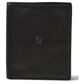 Loewe Black Leather Bi-Fold Wallet