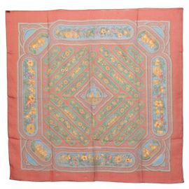 Hermès Hermes Carre 90 Foulard in mussola di seta QALAMDAN
