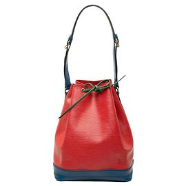Sac Louis Vuitton Epi Noe Tricolor porté épaule