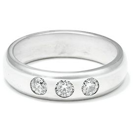 Anillo Chopard Memoire Oro Blanco 750/18K Diamante Eternity Talla 51 Lujo
