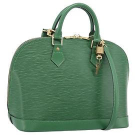Bolsa de mão LOUIS VUITTON Epi Alma Borneo Green M52144 LV Auth 206682V