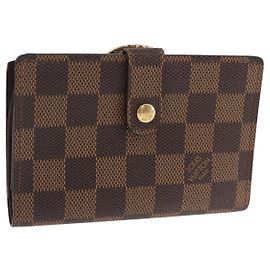 LOUIS VUITTON Ebene Porte Monnaie Billets Viennois Wallet N61664 LV Auth 205376M