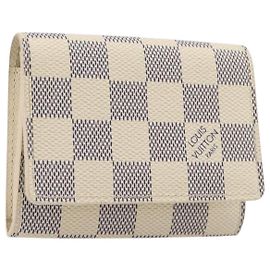 LOUIS VUITTON Damier Azur Anvelop Cult De Vuitto Case N61746 LV Auth 205377M